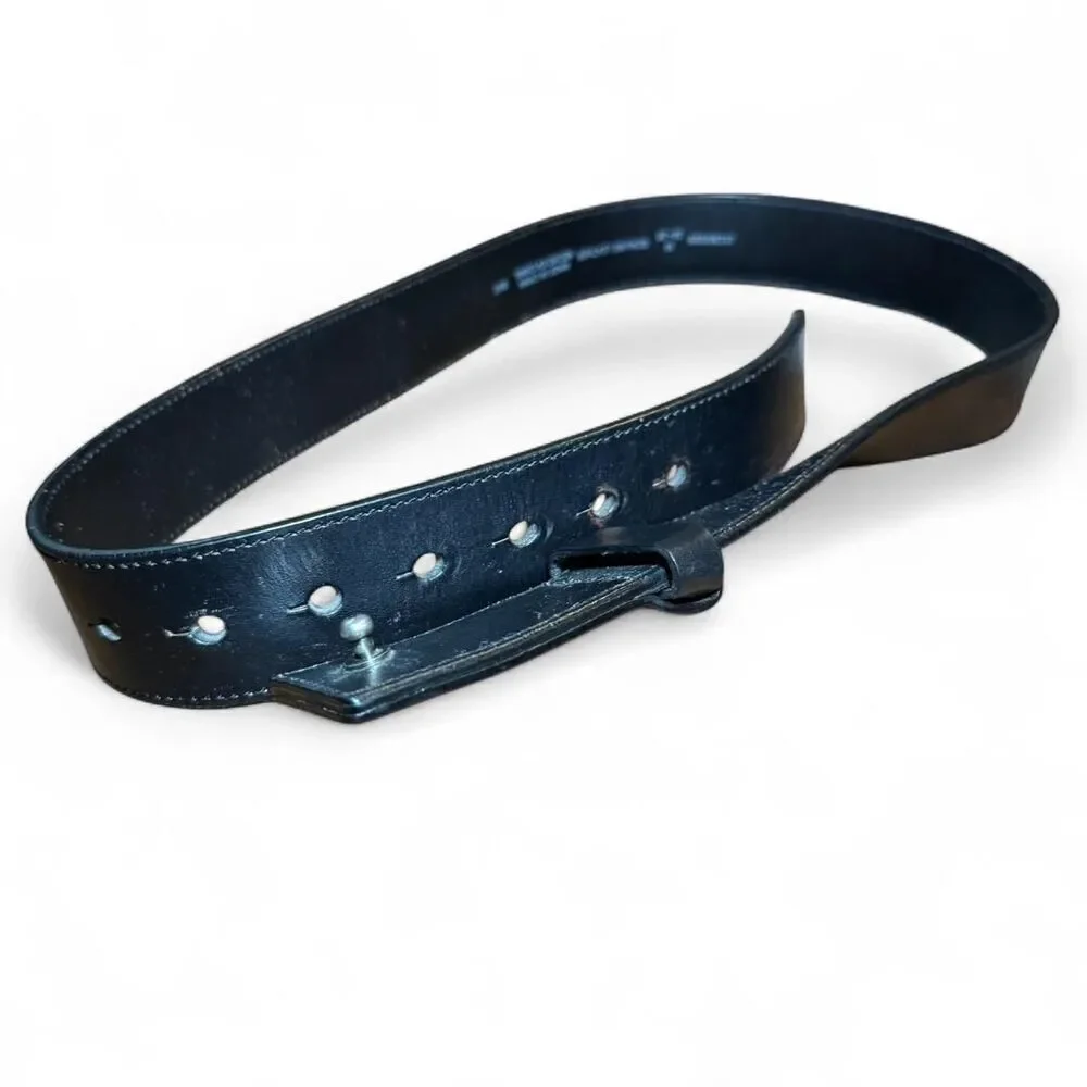 Craftsman Men's Black 1.5in wide Belt with logo belt buckle size medium